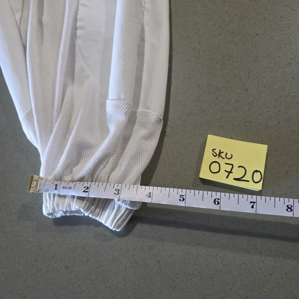 Nike Kids White Mesh Panel‎ Track Pants Joggers Woven Drawstring S 0720